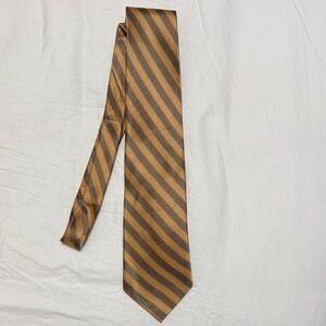 Perry Ellis Gold and Black Striped Tie